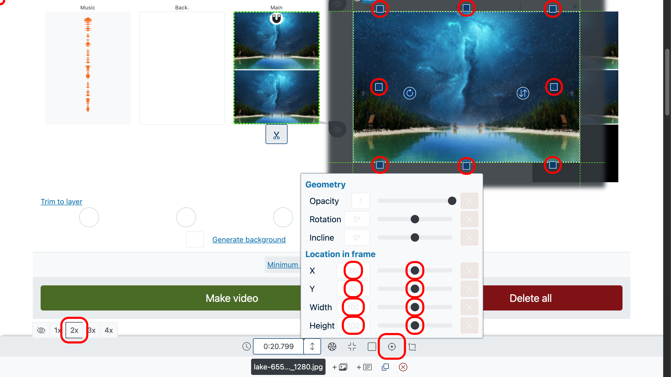 Step 4. Image position.